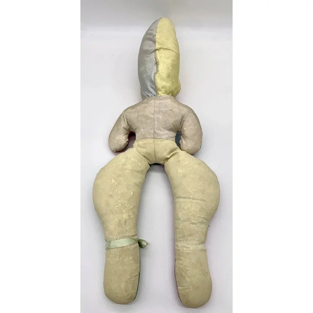 Vintage Hard Faced Clown Jester Large Plush Stuffed Animal 1950’s 1960’s - Picture 8 of 12